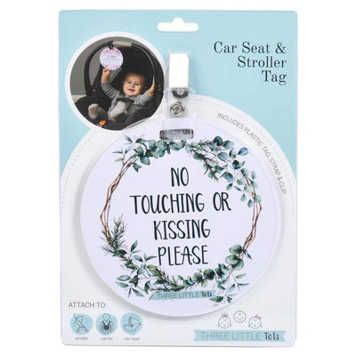 Eucalyptus No Touching Car Seat and Stroller Tag - Premium Infant Accessories from Three Little Tots - Just $9.95! Shop now at Pat's Monograms