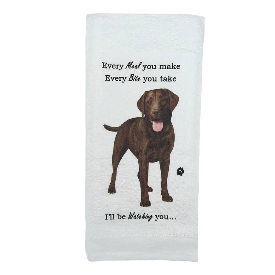 Chocolate Labrador Kitchen Towel - Premium Kitchen Towels from E&S Pets - Just $9.95! Shop now at Pat's Monograms