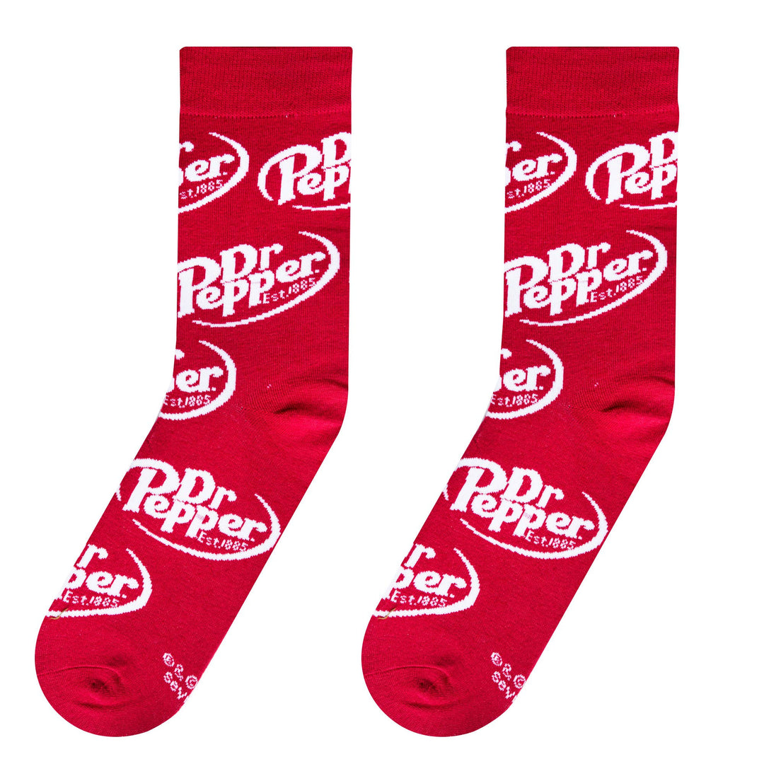 Dr Pepper - Mens Crew Folded - Crazy Socks - Premium socks from Crazy Socks - Just $7.50! Shop now at Pat's Monograms