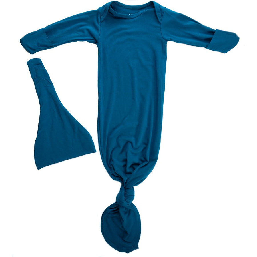 Blue Knotted Baby Gown and Knot Cap - Premium Just for baby from Three Little Tots - Just $24.95! Shop now at Pat's Monograms