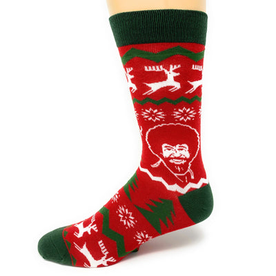 Merry Merry Bob - Bob Ross Christmas Crew Socks - Premium Socks from Oooh Yeah Socks/Sock It Up/Oooh Geez Slippers - Just $9.95! Shop now at Pat's Monograms