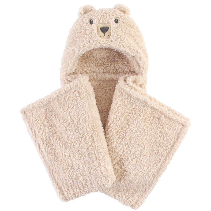 Hudson Baby Hooded Animal Face Plush Blanket, Cozy Bear - Premium Baby Gift from BabyVision - Just $19.99! Shop now at Pat's Monograms