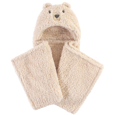 Hudson Baby Hooded Animal Face Plush Blanket, Cozy Bear - Premium Baby Gift from BabyVision - Just $19.99! Shop now at Pat's Monograms