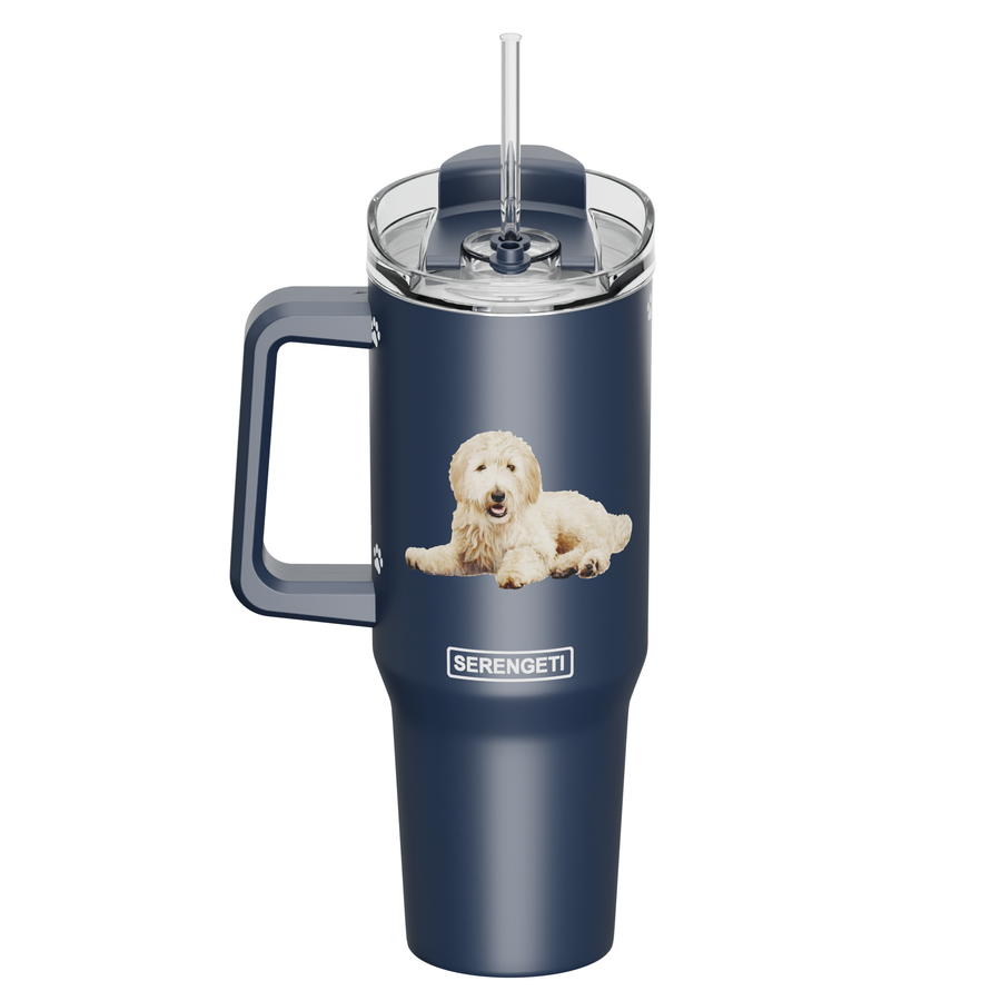 Goldendoodle 40 oz Tumbler with Handle and Straw Lid - Premium Tumblers from E&S Pets - Just $36.95! Shop now at Pat's Monograms