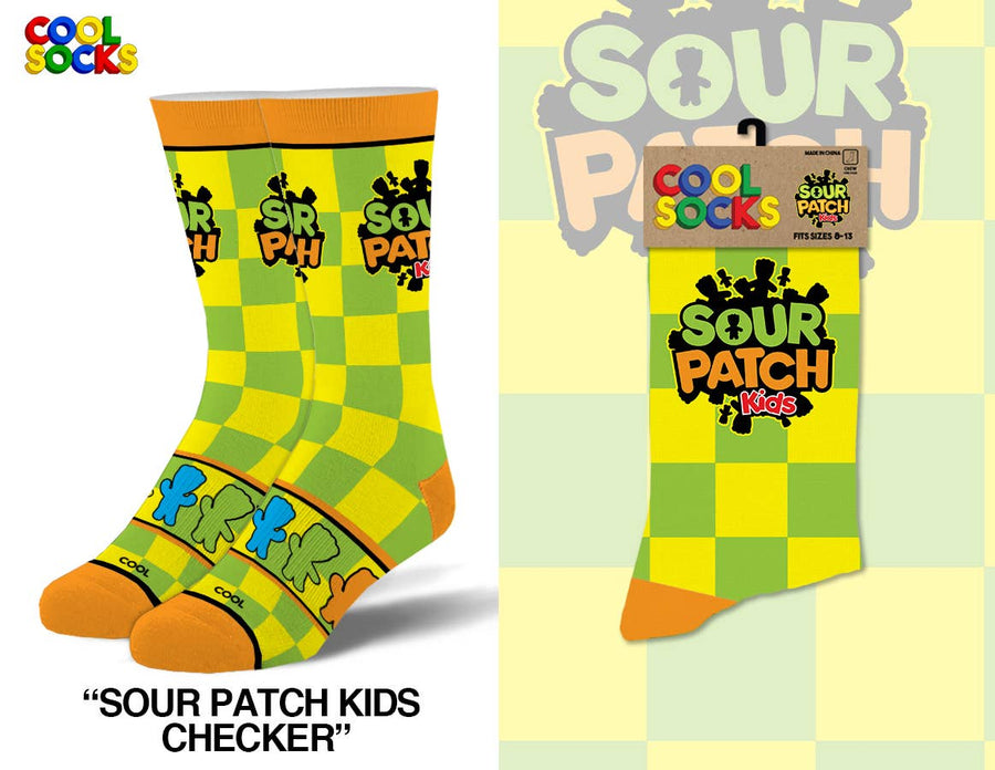 Sour Patch Kids Checkers - Mens Crew Folded - Premium Socks from Cool Socks - Just $12.95! Shop now at Pat's Monograms