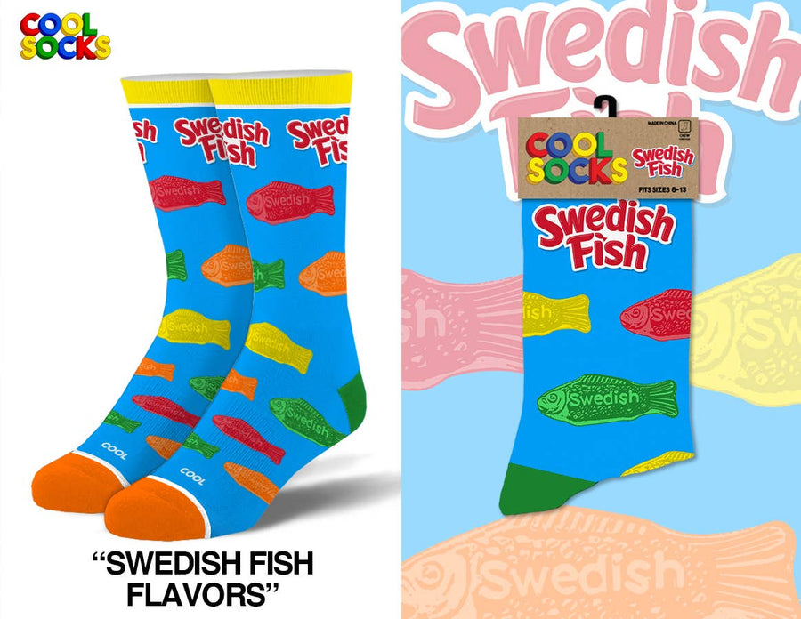 Swedish Fish Flavors - Mens Crew Folded - Premium Socks from Cool Socks - Just $11.95! Shop now at Pat's Monograms