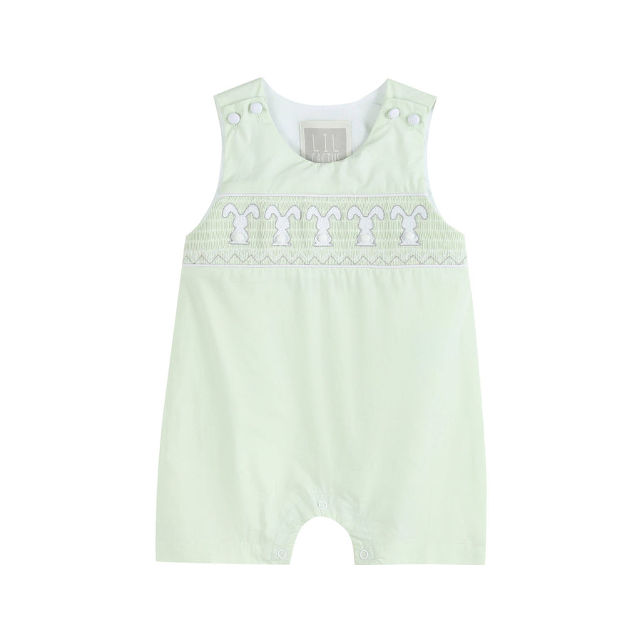 Light Green Bunny Smocked Shortalls - Premium Baby & Toddler Outfits from Lil Cactus - Just $35.95! Shop now at Pat's Monograms