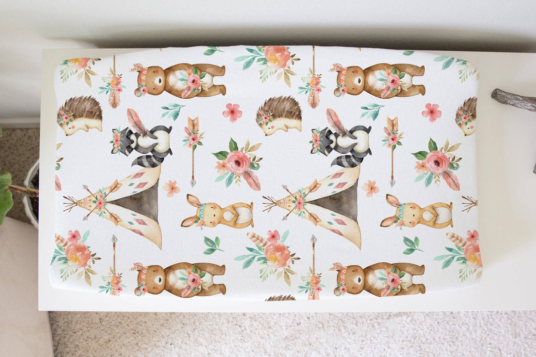 Changing Pad Cover - Woodland Tribe - Premium changing pad cover from Honey Lemonade - Just $24.99! Shop now at Pat's Monograms