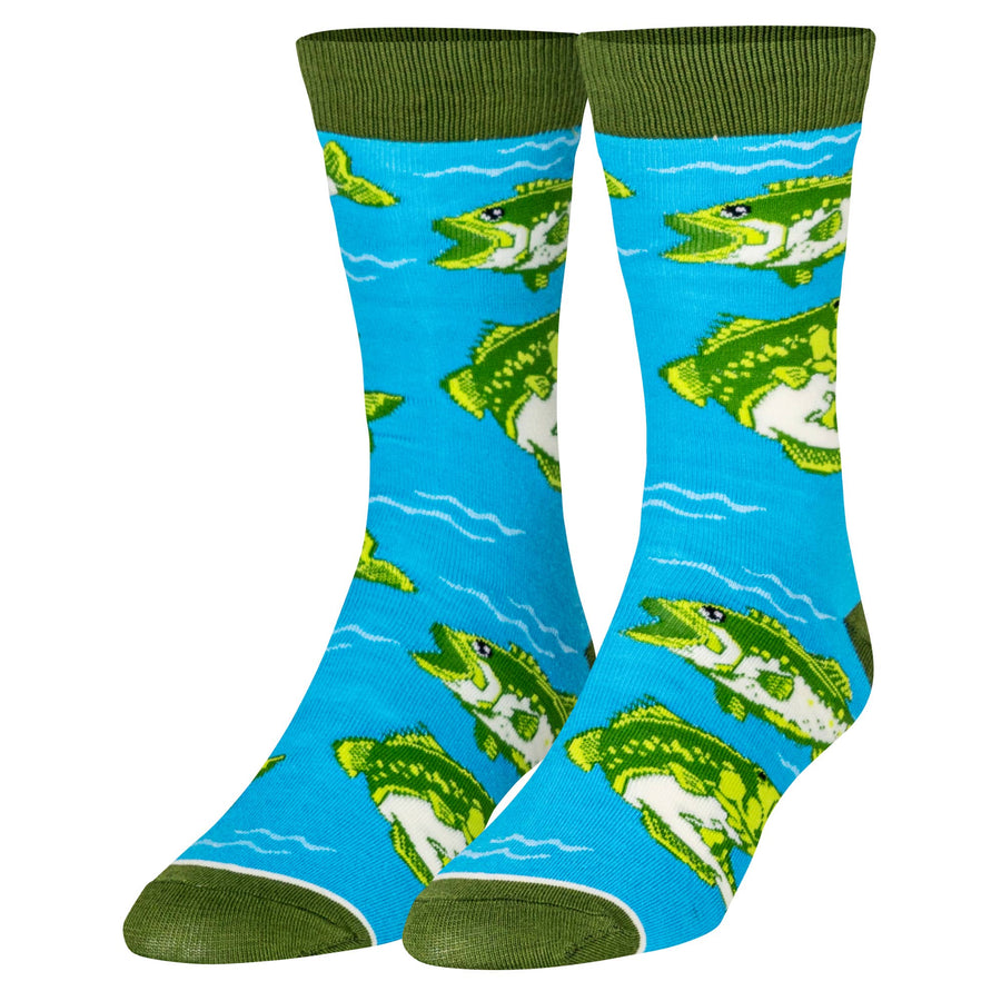 Bass Fishing Crew Socks - Premium Socks from Crazy Socks - Just $7! Shop now at Pat's Monograms