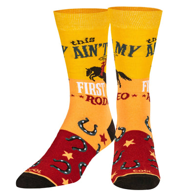 Ain't My First Rodeo Crew Socks - Premium  from Cool Socks - Just $10.95! Shop now at Pat's Monograms