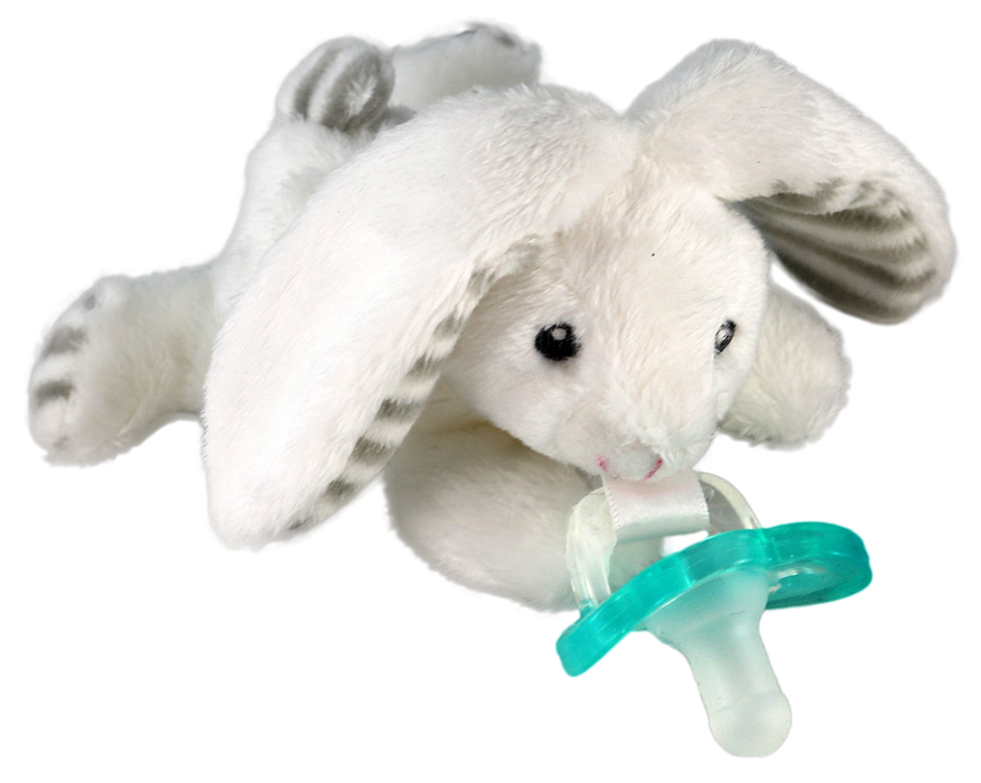 RaZbuddy Coco Bunny Paci/Teether Holder - Premium Baby Soothers from RaZbaby - Just $13.99! Shop now at Pat's Monograms