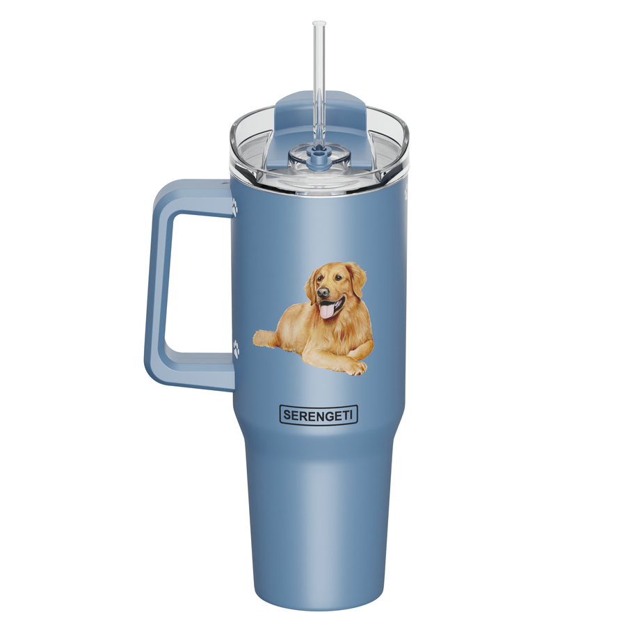 Golden Retriever 40 oz Tumbler with Handle and Straw Lid - Premium Tumblers from E&S Pets - Just $36.95! Shop now at Pat's Monograms