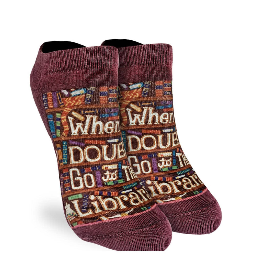 Women's Go to the Library Ankle Socks - Premium Socks from Good Luck Sock - Just $11.0! Shop now at Pat's Monograms
