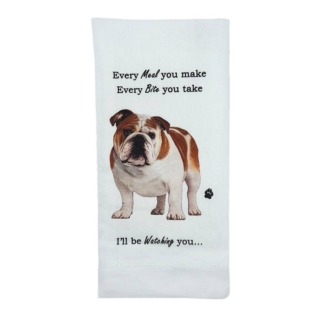 Bulldog Kitchen Towel - Premium Kitchen Towels from E&S Pets - Just $9.95! Shop now at Pat's Monograms