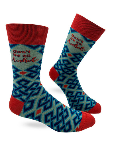 Don't Be An Asshole Men's Novelty Crew Socks - Premium  from Fabdaz - Just $11.95! Shop now at Pat's Monograms