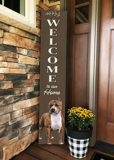 Pit Bull Welcome sign - Premium welcome sign from E&S Pets - Just $39.99! Shop now at Pat's Monograms