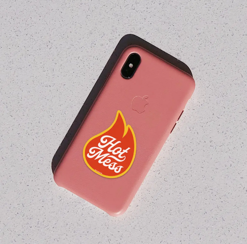 Hot Mess Flame - Sticker - Premium Decorative Stickers from Good Southerner - Just $4.0! Shop now at Pat&