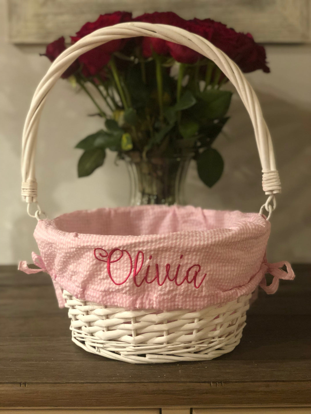Easter Basket Liner Only with Monogram - Premium  from Burton and Burton - Just $19.95! Shop now at Pat's Monograms