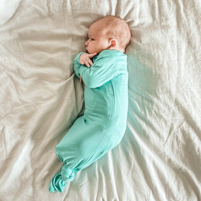 Mint Knotted PREEMIE Gown and Knot Cap - Premium Just for baby from Three Little Tots - Just $24.95! Shop now at Pat's Monograms
