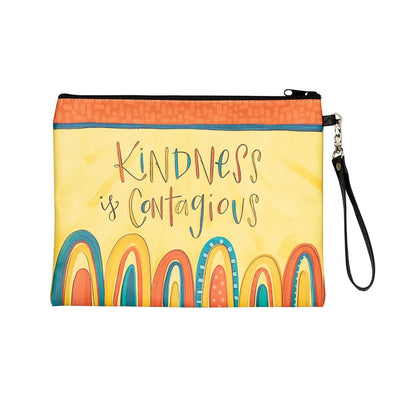 Kindness is Contagious Makeup Bag - Premium Cosmetic & Toiletry Bags from Shannon Roads Gifts - Just $12.95! Shop now at Pat's Monograms