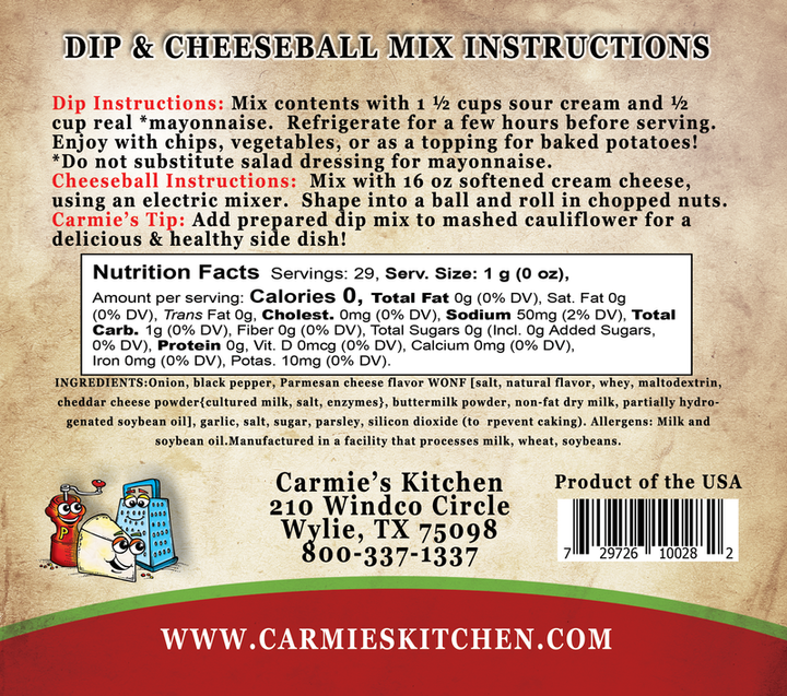 Peppercorn Parmesan Dip - Premium Dips & Spreads from Carmie's Kitchen - Just $4.5! Shop now at Pat's Monograms