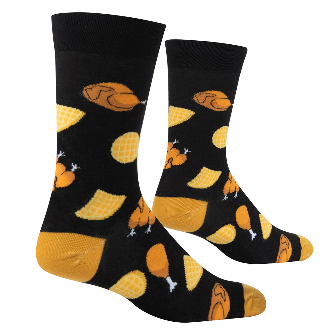 Chicken and Waffles Crew Socks - Premium Socks from Crazy Socks - Just $7.00! Shop now at Pat's Monograms