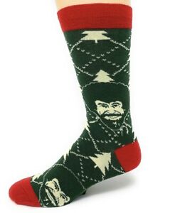 Holiday Times Bob - Bob Ross Christmas Crew Socks - Premium Socks from Oooh Yeah Socks/Sock It Up/Oooh Geez Slippers - Just $9.95! Shop now at Pat's Monograms