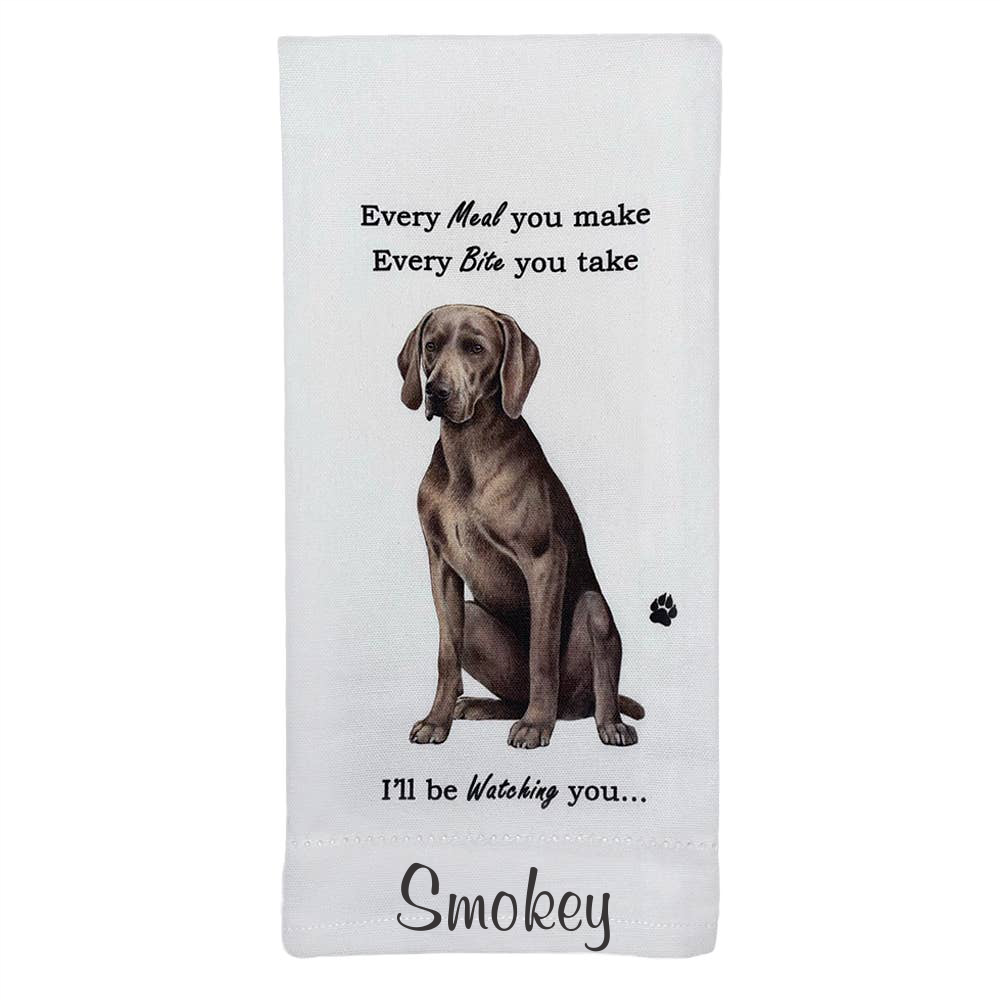 Weimeraner Dog Kitchen Towel - Premium Kitchen Towels from E&S Pets - Just $9.95! Shop now at Pat's Monograms