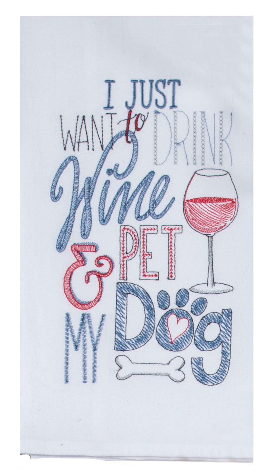 Wine and My Dog Flour Sack Towel - Premium Dish Towel from Kay Dee Designs - Just $8.95! Shop now at Pat's Monograms